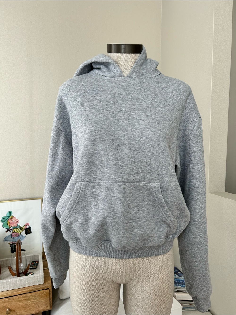 SKIMS Women’s Gray Pullover Hoodie Sweatshirt